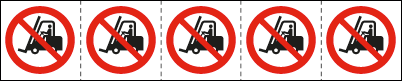 E49721MS - foglio n.5 etichette adesive 60x60 Passaggio carrelli..EN ISO 7010