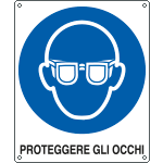 E615101X - Cartello obbligo proteggere gli occhi EN ISO 7010