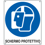 E615801K - Cartello obbligo schermo protettivo EN ISO 7010