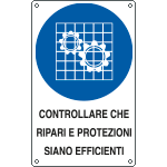 E636301KS - Etichetta obbligo controllare ripari e protezioni EN ISO 7010