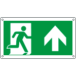 E715103X - Cartello uscita di emergenza freccia avanti EN ISO 7010