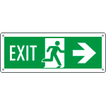 E720202KS - Etichetta Exit freccia a destra EN ISO 7010