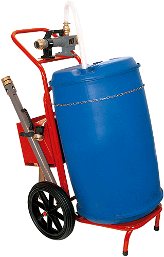 ECAC165 - carrello portafusti con manichetta UNI45, lancia,fusto schiuma escluso