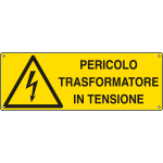 EEF1736K - cartello autoad.EasyFix pericolo trasformatore in tensione EN ISO 7010