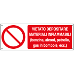 EEF18027K - cartello autoadesivo EasyFix vietato depositare materiali