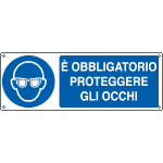 EEF1901K - cartello autoadesivo EasyFix obbligo proteggere gli occhi EN ISO 7010