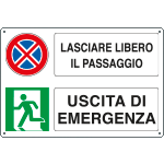EEF3525 - cartello autoadesivo multisimbolo EasyFix lasciare libero..EN ISO 7010