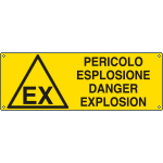 EF17155K - cartello autoadesivo EasyFix "pericolo esplosione danger explosion"