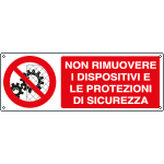 EF1831K - cartello autoadesivo EasyFix divieto"rimuovere dispositivi sicurezza"