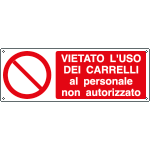 EF1862K - cartello autoadesivo EasyFix  vietato usare carrelli..