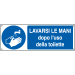 EF1915K - cartello autoadesivo EasyFix obbligo lavare mani dopo uso..