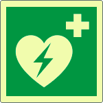 EL15156XP - Cartello fotoluminescente defibrillatore AED EN ISO 7010