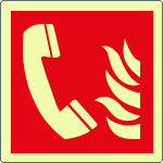 EL15167XA - Cartello luminescente DIN PLUS antincendio telefono emergenza