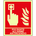 EL20174KA - Cartello luminescente pulsante allarme antincendio EN ISO 7010