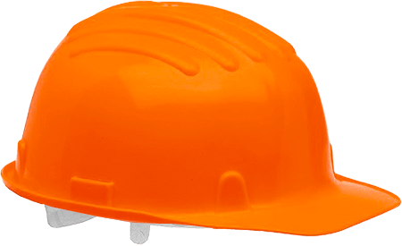 ELE25A - Elmetto polietilene BERICO colore  arancio