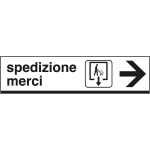 FA6802D - Cartello scatolato SPEDIZIONE MERCI destra