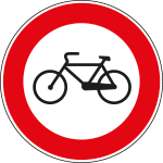 FAR260055 - Disco rifrangente NF 55 TRANSITO vietato BICICLETTE