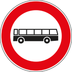 FAR260059 - Disco rifrangente NF 59 TRANSITO vietato AUTOBUS