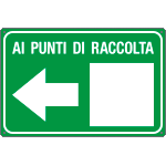 FAR5659J - Cartello AI PUNTI DI RACCOLTA SINISTRA