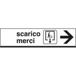 FAR6814D - Cartello SCARICO MERCI destra