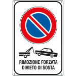 FL5635K - Cartello lamiera scatolata "RIMOZIONE FORZATA DIVIETO DI SOSTA"