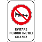 FL5640Y - Cartello  EVITARE RUMORI INUTILI