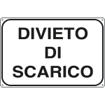 FLR5650J - Cartello divieto di scarico