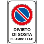 FLR5661Y - Cartello divieto sosta ambo lati