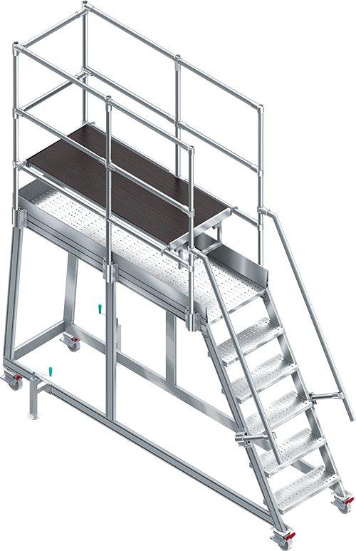 HSP682 - scala alluminio largh 800 cm x lungh. 1 mt x alt. 2,25 mt