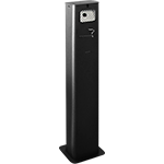 PTE001N - Posacenere a colonna acciaio verniciato nero 175x120x106h