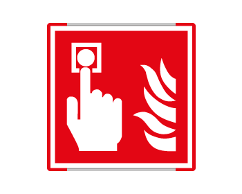 SEME15117AC - segnaletica all.Metal mono prof.ROSSO Allarme antincendio EN ISO 7010