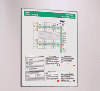 SEMP - segnale in alluminio METAL per planimetrie 297X420 (A3)