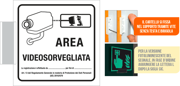 SIC5008BA - sistema COLORFIX GRIGIO bifacciale Area Videosorveglianza (agg.GDPR)