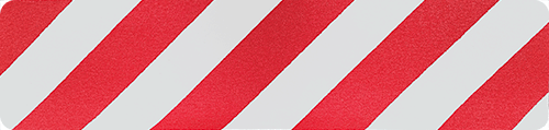 SWDS6115RW - confezione da 25 strisce antiscivolo STANDARD mm 610x150 ROSSO/BIANCO