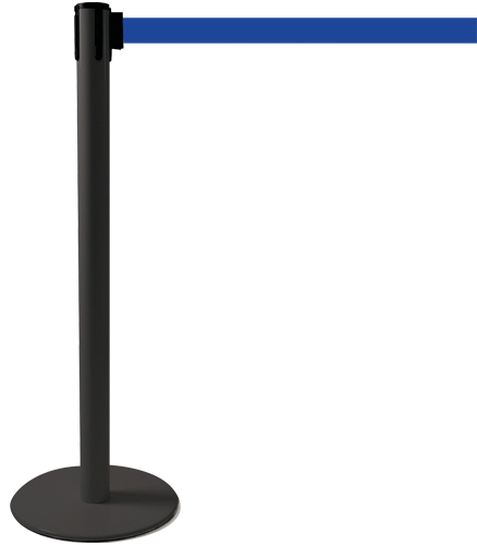 TSP202B - colonnina SAFE IN modello PLUS nera opaca con nastro BLU