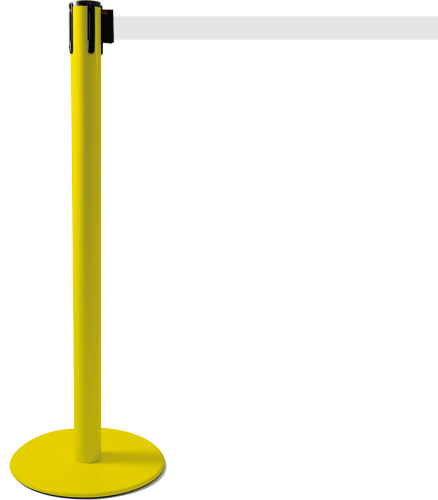 TSP204W - colonnina SAFE IN modello PLUS colore giallo con nastro BIANCO