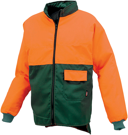 UTP895L - giacca da boscaiolo verde/arancio a norma EN 381-11 tg.L