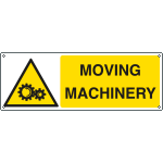 YE1765KS - Sign hazard self-adhes. MOVING MACHINERY