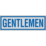 YE96615 - Label silver GENTLEMEN
