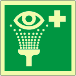 [EL15103WP] EL15103WP - Cartello lavaocchi di emergenza solo simbolo EN ISO 7010 luminescente
