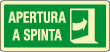 [EL16143XP] EL16143XP - cartello PVC apertura a spinta destra  EN ISO 7010