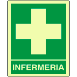[EL20102YP] EL20102YP - Cartello PVC infermeria  EN ISO 7010