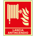[EL20157WP] EL20157WP - Cartello luminescente lancia antincendio EN ISO 7010