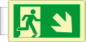 [EL715108BWA] EL715108BWA - Cartello luminescente DIN PLUS BIFACCIALE emergenza basso dx