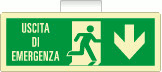 [EL720104SWA] EL720104SWA - Cartello luminescente uscita di emergenza sud