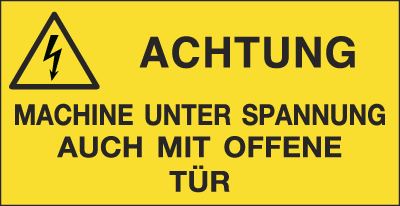[EYD91580C] EYD91580C - Sheet n. 16 label MACHINE UNTER SPANNUNG AUCH MIT OFFENE...EN ISO 7010