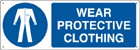 [EYE1911K] EYE1911K - Sign mandatory WEAR PROTECTIVE CLOTHING EN ISO 7010