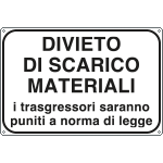 [FA5651J] FA5651J - Cartello scatolato divieto scarico matereriali
