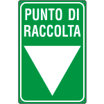 [FA5660Z] FA5660Z - Cartello scatolato verde PUNTO DI RACCOLTA