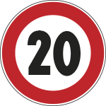 [FAR26005020] FAR26005020 - Disco  rifrangente NF 50 LIMITE VELOCITA'KM 20